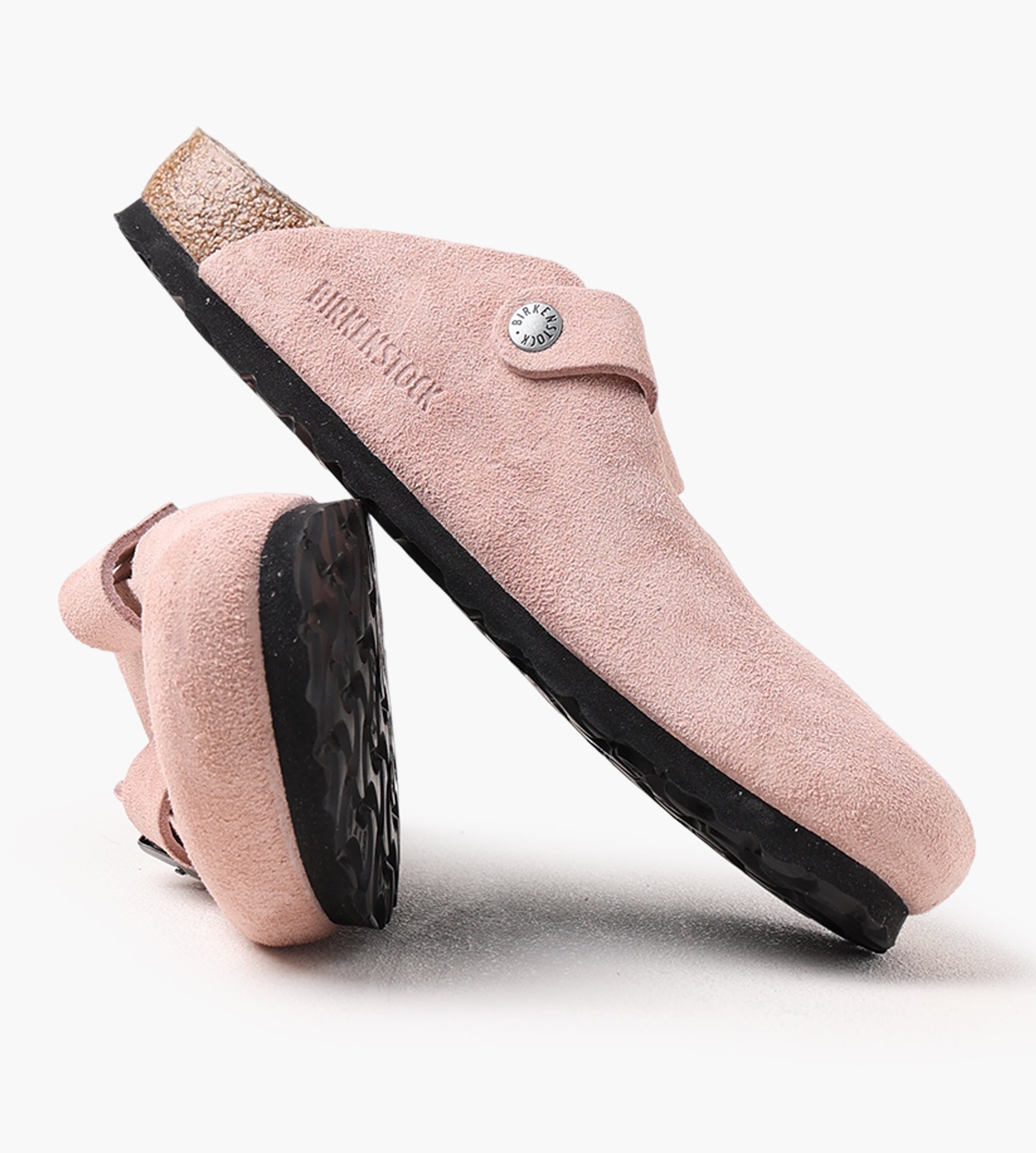Birkenstock Boston Suede Leather Pink Clay - Birkenstock - Footwear