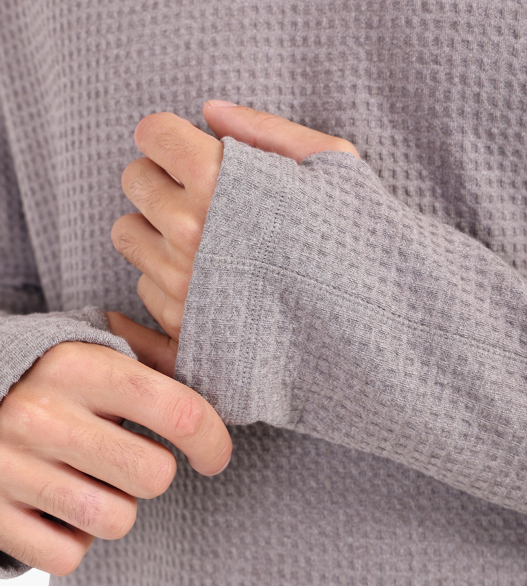 OLAF 10YR Texture Crewneck Sweat Greige - OLAF - Clothing