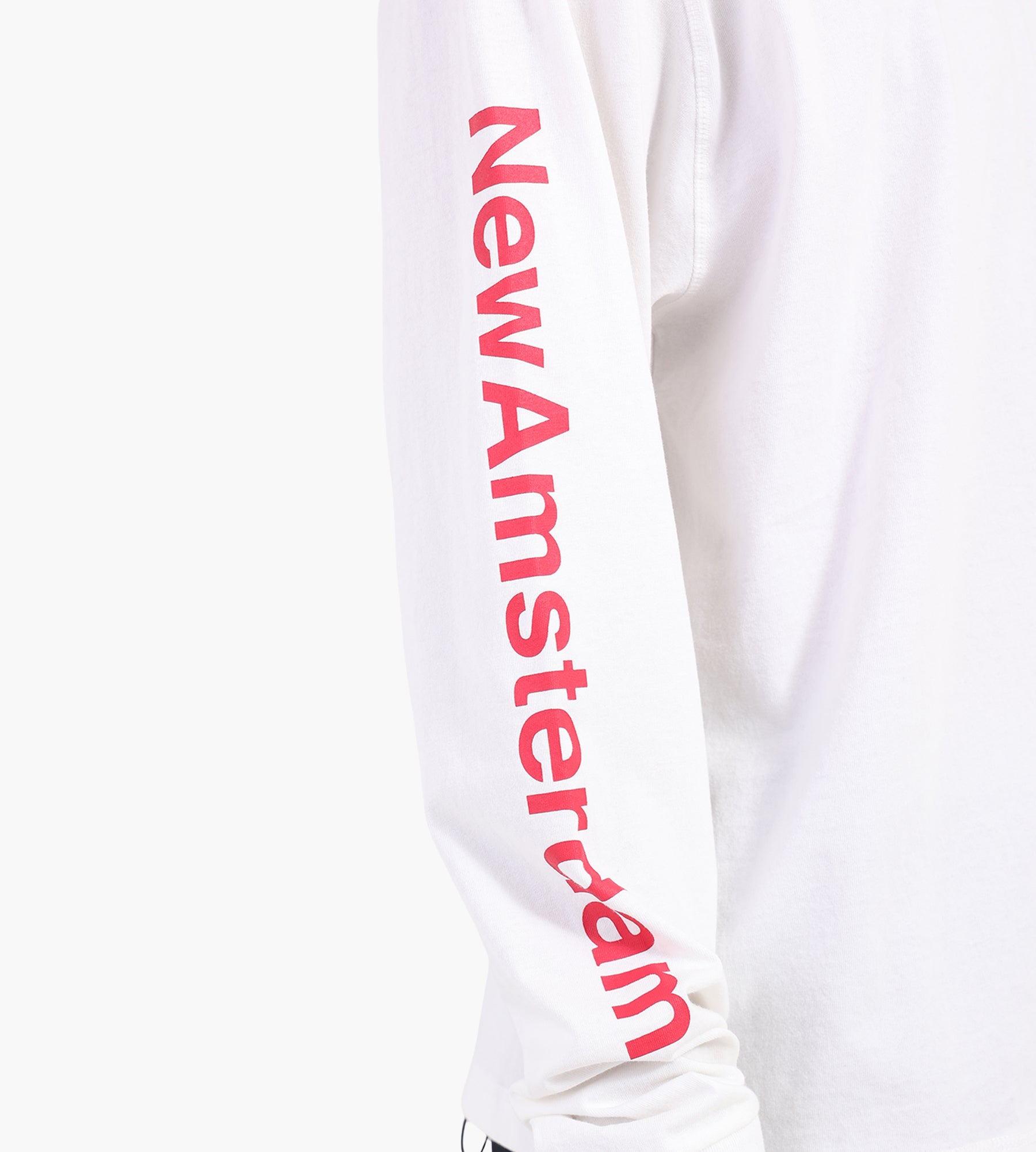 New Amsterdam Surf Association Logo Longsleeve Washed White Deep Red - New Amsterdam Surf Association - Clothing