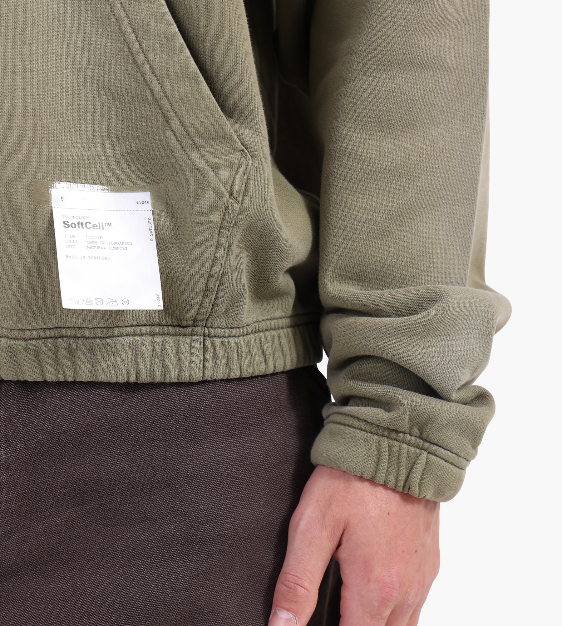 Satisfy SoftCell Hoodie Sun Bleached Military Olive
