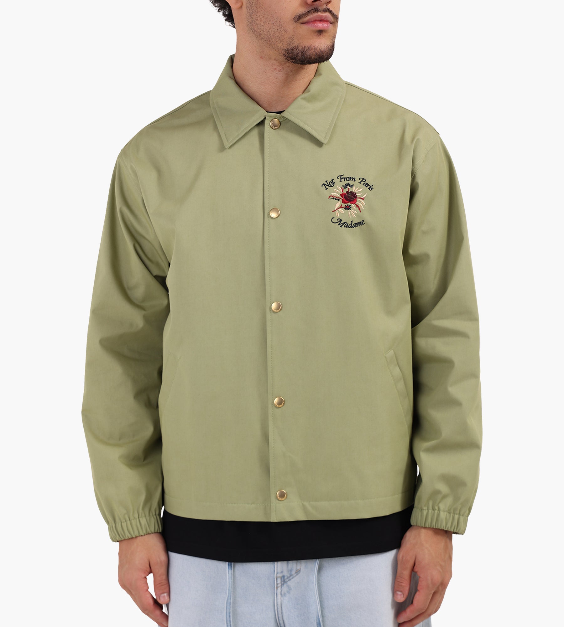 Drôle de Monsieur Veste Slogan Rose Olive