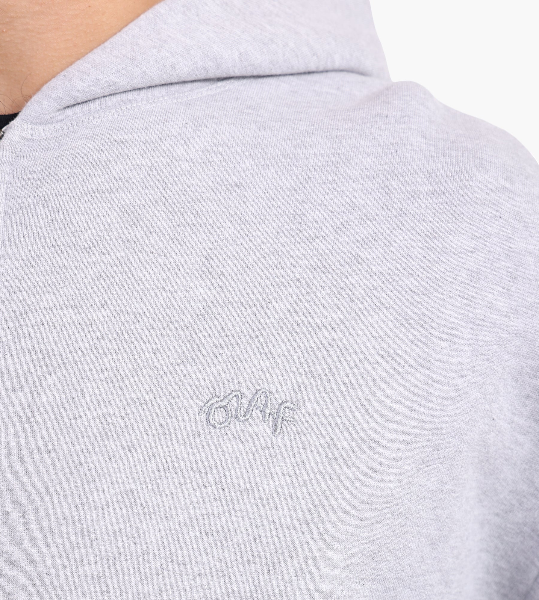 OLAF Signature Zip Hoodie Heather Grey - OLAF - Clothing