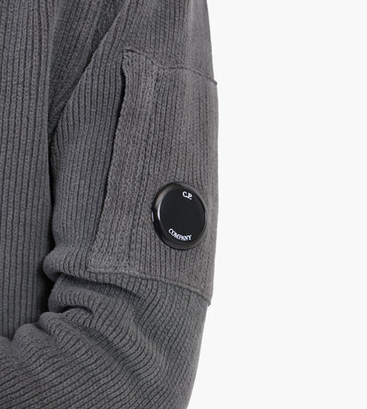 トップス C.P. COMPANY Knitwear Crew Neck C.P. Company Knitwear Crew Neck In Chenille Cotton Dark Shadow