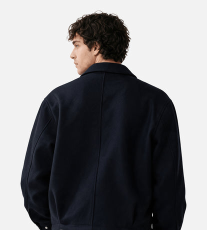 New Amsterdam Surf Association Wool Coach Jacket Black