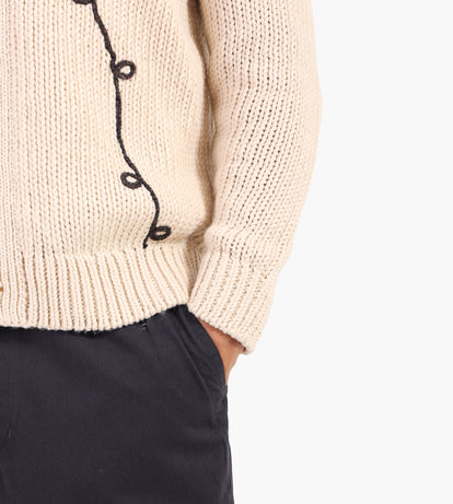 NN.07 Mika Flower Cardigan 6620 Ecru