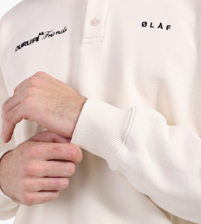 OLAF Script Friends Oversized Polo Off White
