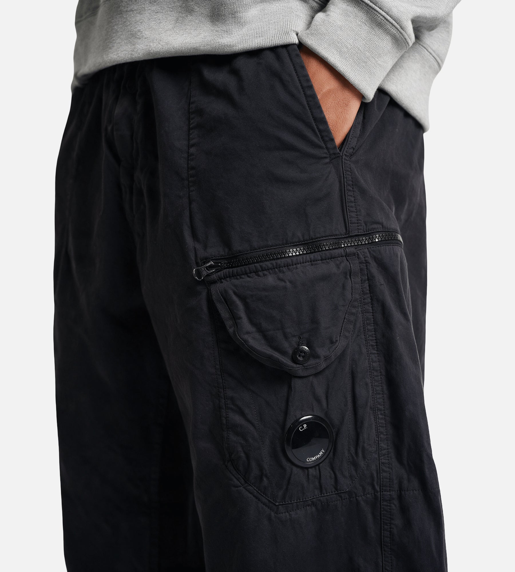 C.P. Company Micro-Reps Boxy Lens Cargo Pants Black