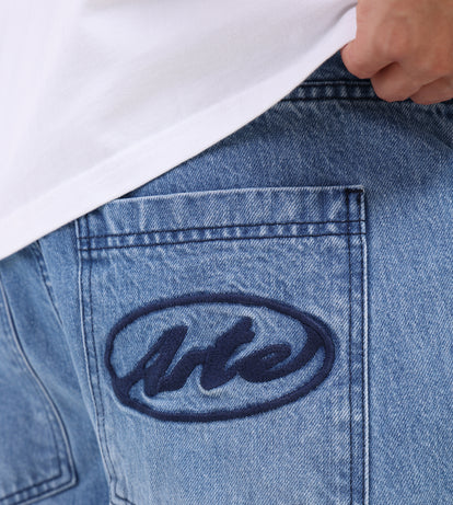 Arte Antwerp Circle Logo Pocket Pants Denim Bleach