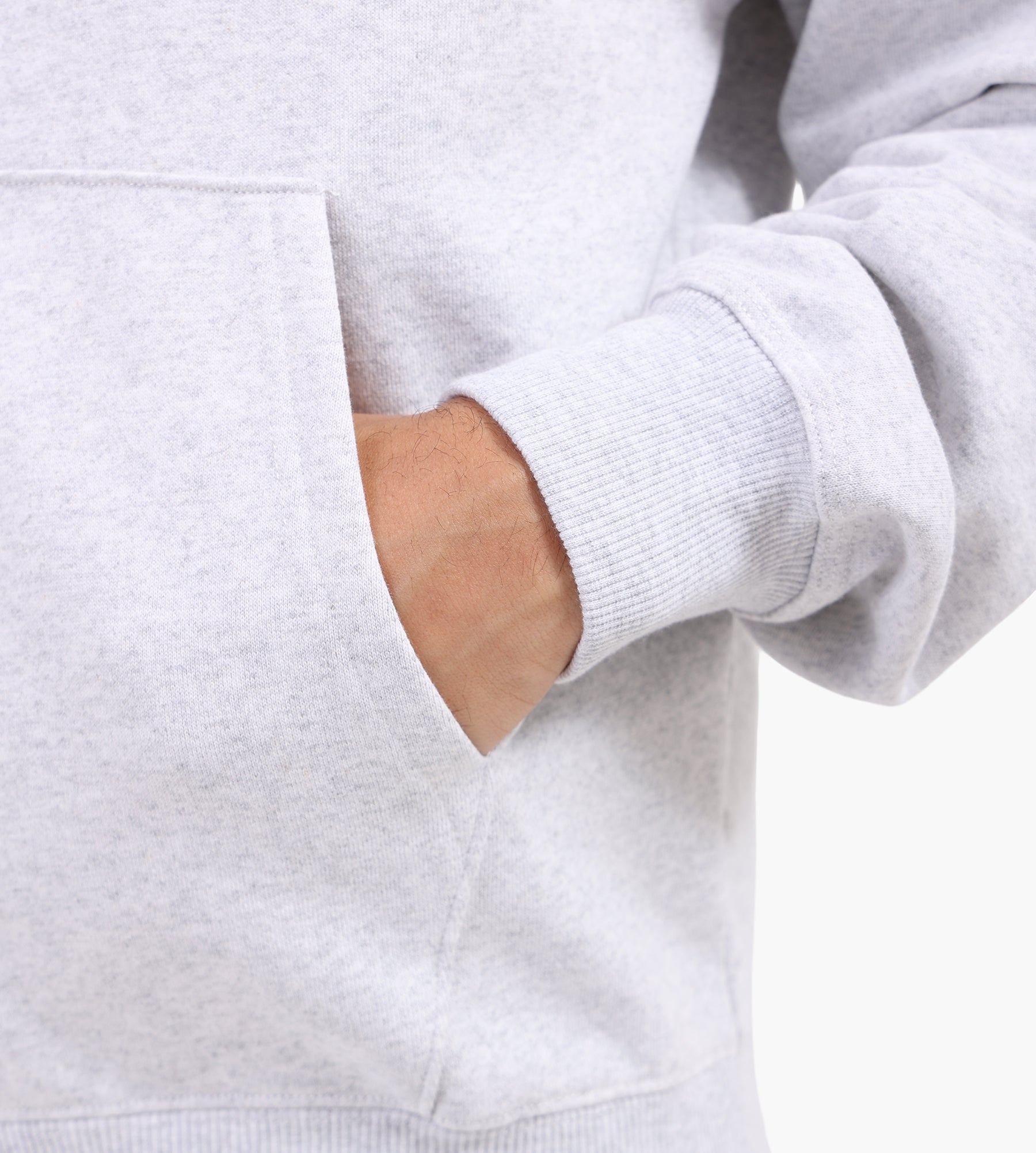 Gramicci Running Man Zip Hoodie Heather Ash - Gramicci - Clothing