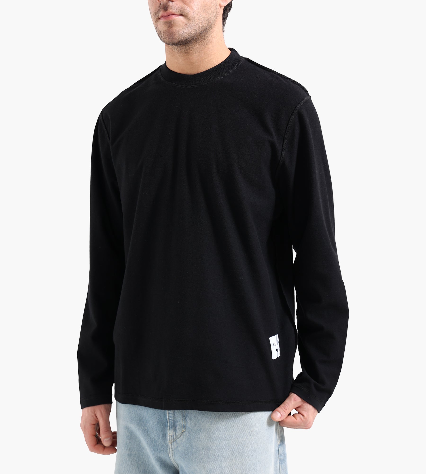 Arte Antwerp Reversible Label Longsleeve Black - Arte Antwerp - Clothing