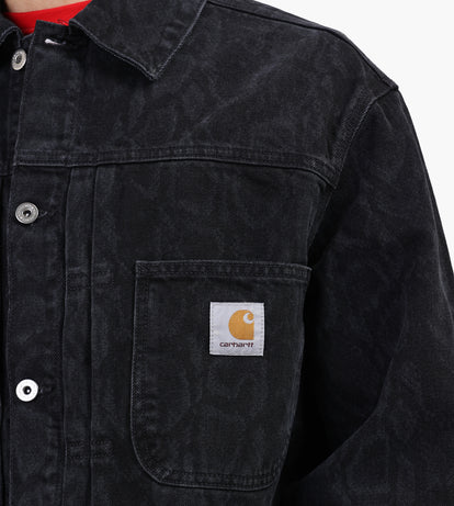 Carhartt WIP Belmar Jacket Snake Camo Black Heavy Stone Wash