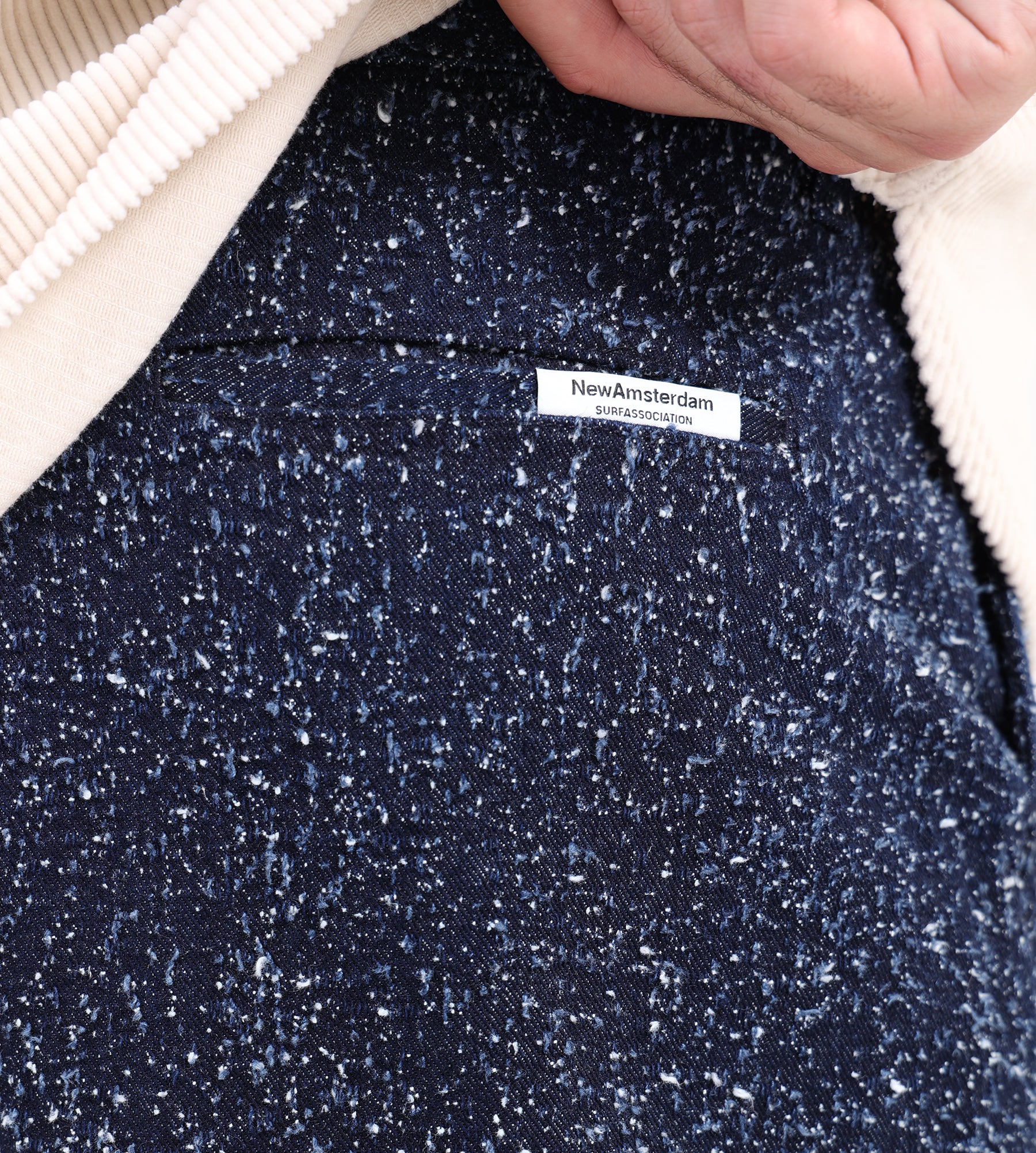 New Amsterdam Surf Association Spray Reworked Trousers Denim Blue - New Amsterdam Surf Association - Clothing