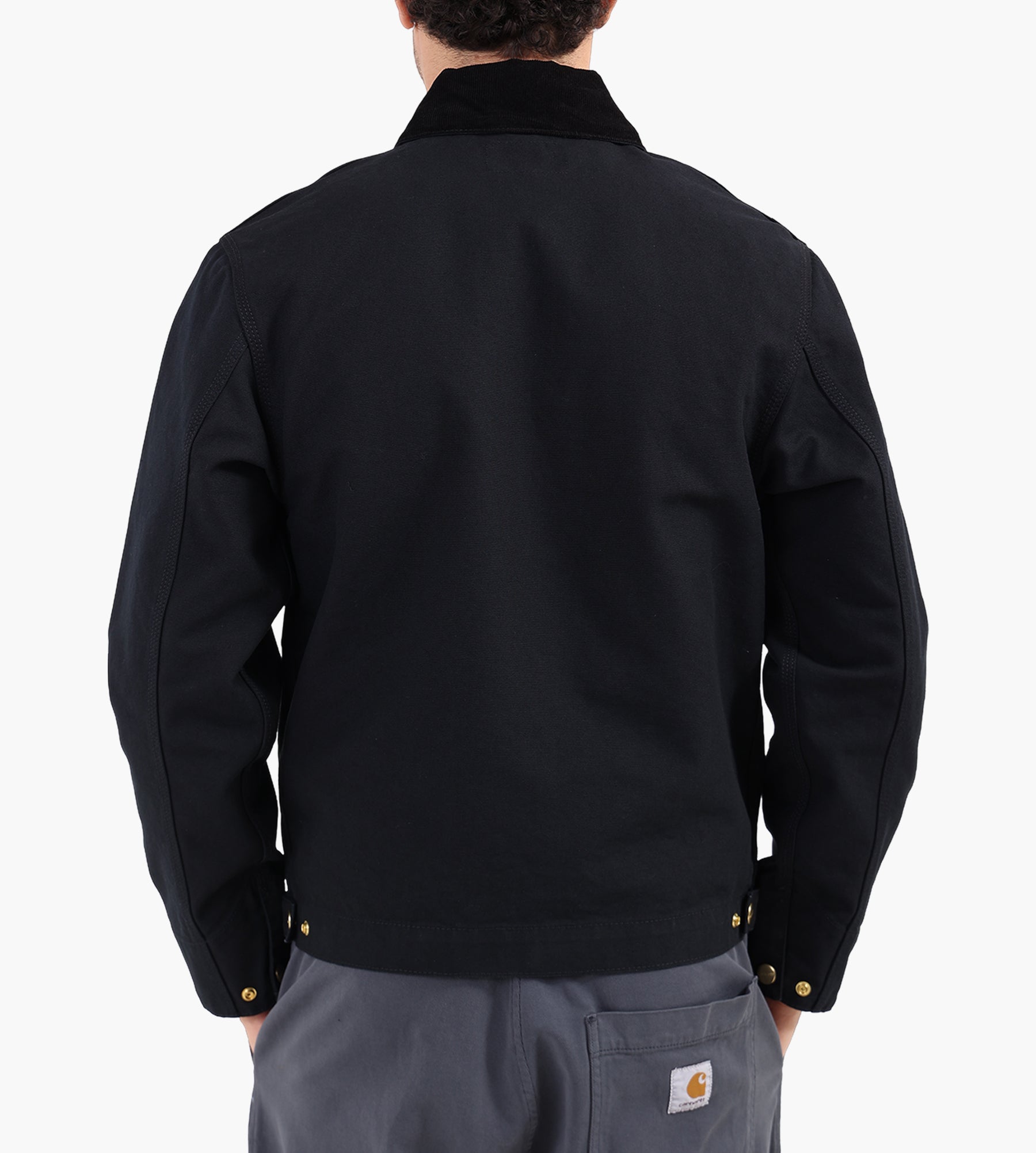 Carhartt WIP Detroit Jacket Black Black Rinsed - Carhartt WIP - Clothing
