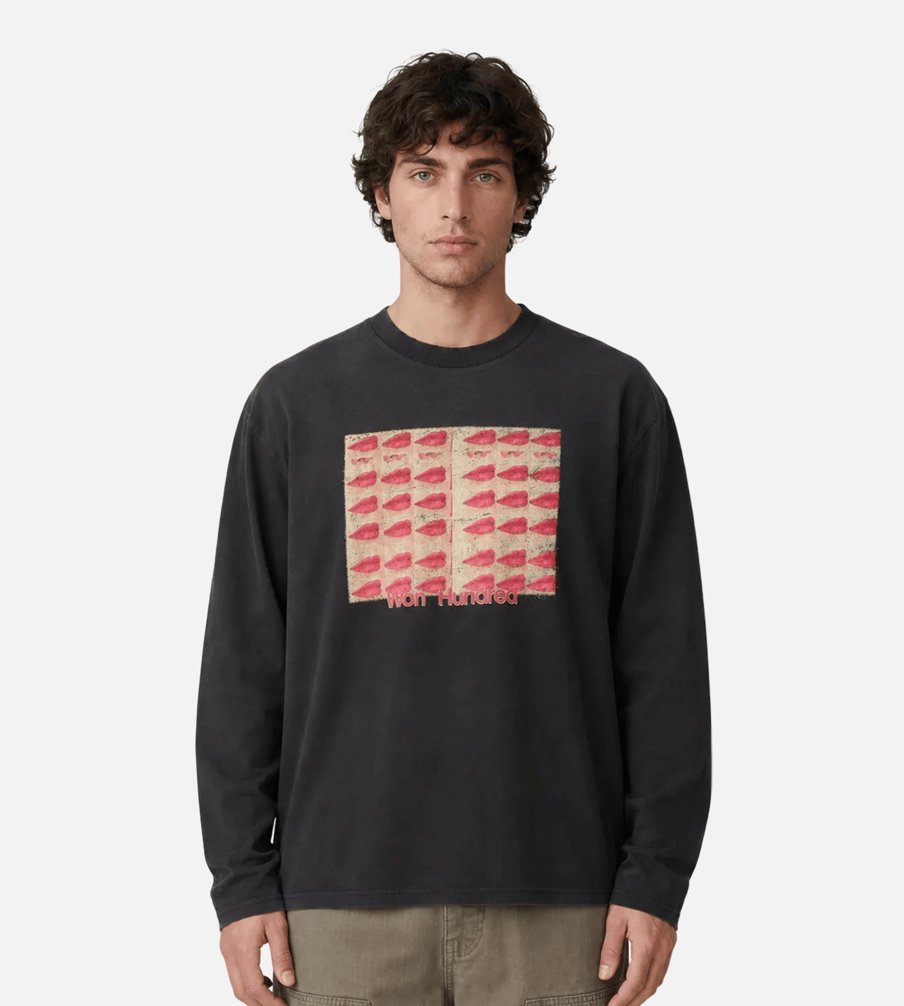 Won Hundred Steven Kisses T-Shirt Washed Black