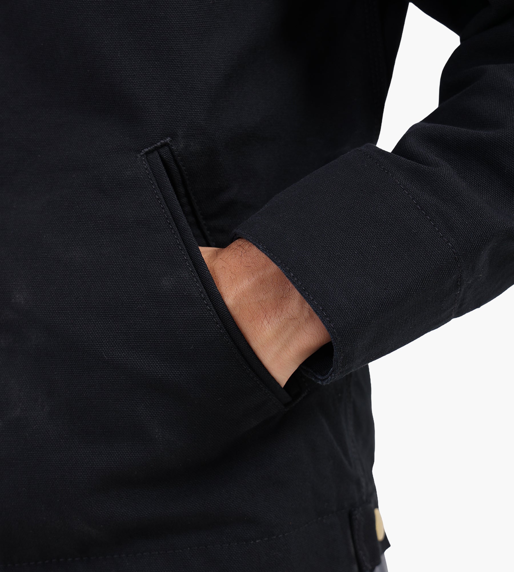 Carhartt WIP Detroit Jacket Black Black Rinsed