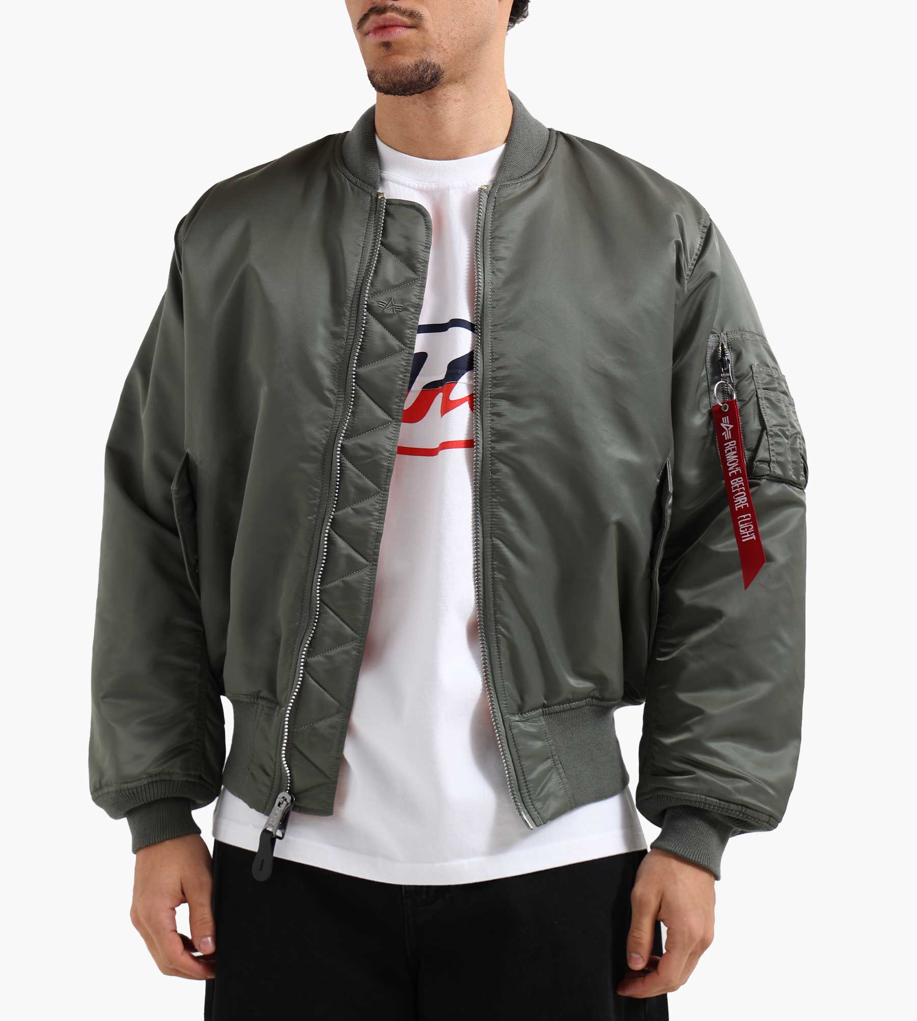 Alpha Industries MA-1 Heritage Bomber Jacket Vintage Green - Alpha Industries - Clothing