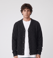 Arte Antwerp Speckle Cable Knit Cardigan Black