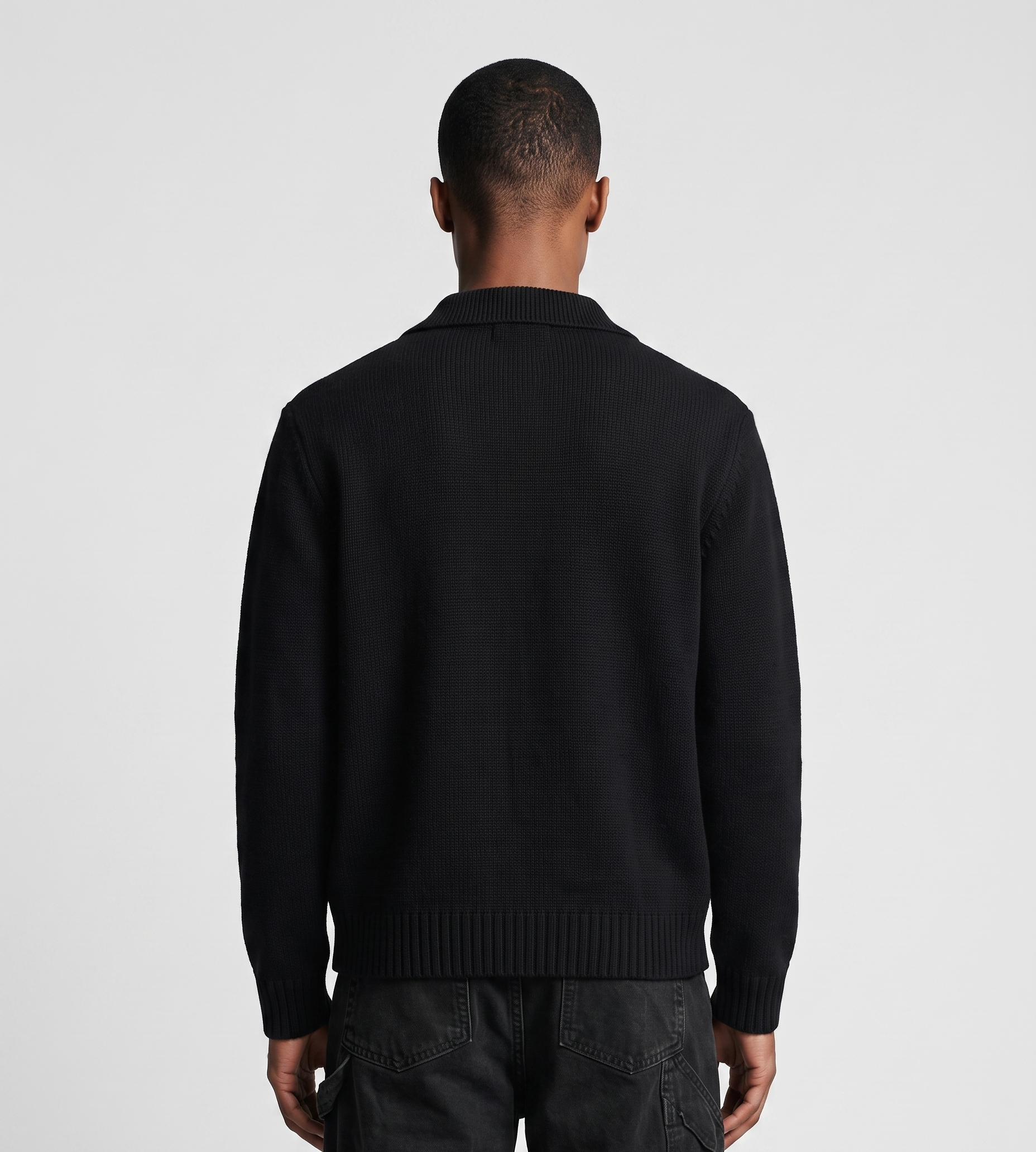 Arte Antwerp Stencil Zip Cardigan Black