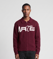 Arte Antwerp Stencil Zip Cardigan Bordeaux