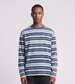 Arte Antwerp Sunfade Striped Longsleeve Navy Light Blue