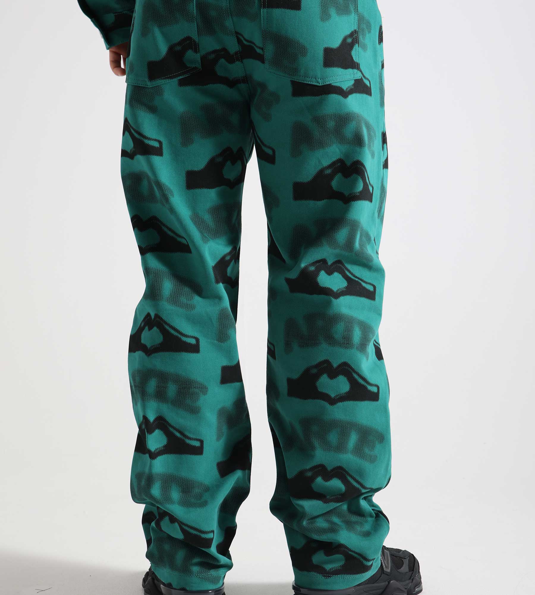 Arte Antwerp Heart Printed Pants Green