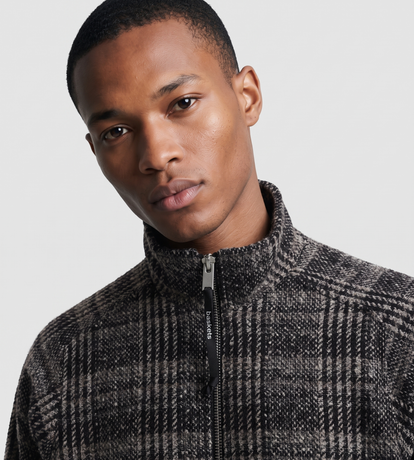 Baskèts Check Tweed Zip Jacket Multi