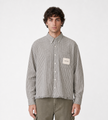 Bram's Fruit Distressed Farmer’s Long Sleeve Shirt Olive Green