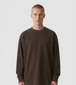 Bram's Fruit Distressed Script Logo Longsleeve Washed Brown