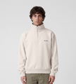 Bram's Fruit Script Logo Quarter Zip Beige