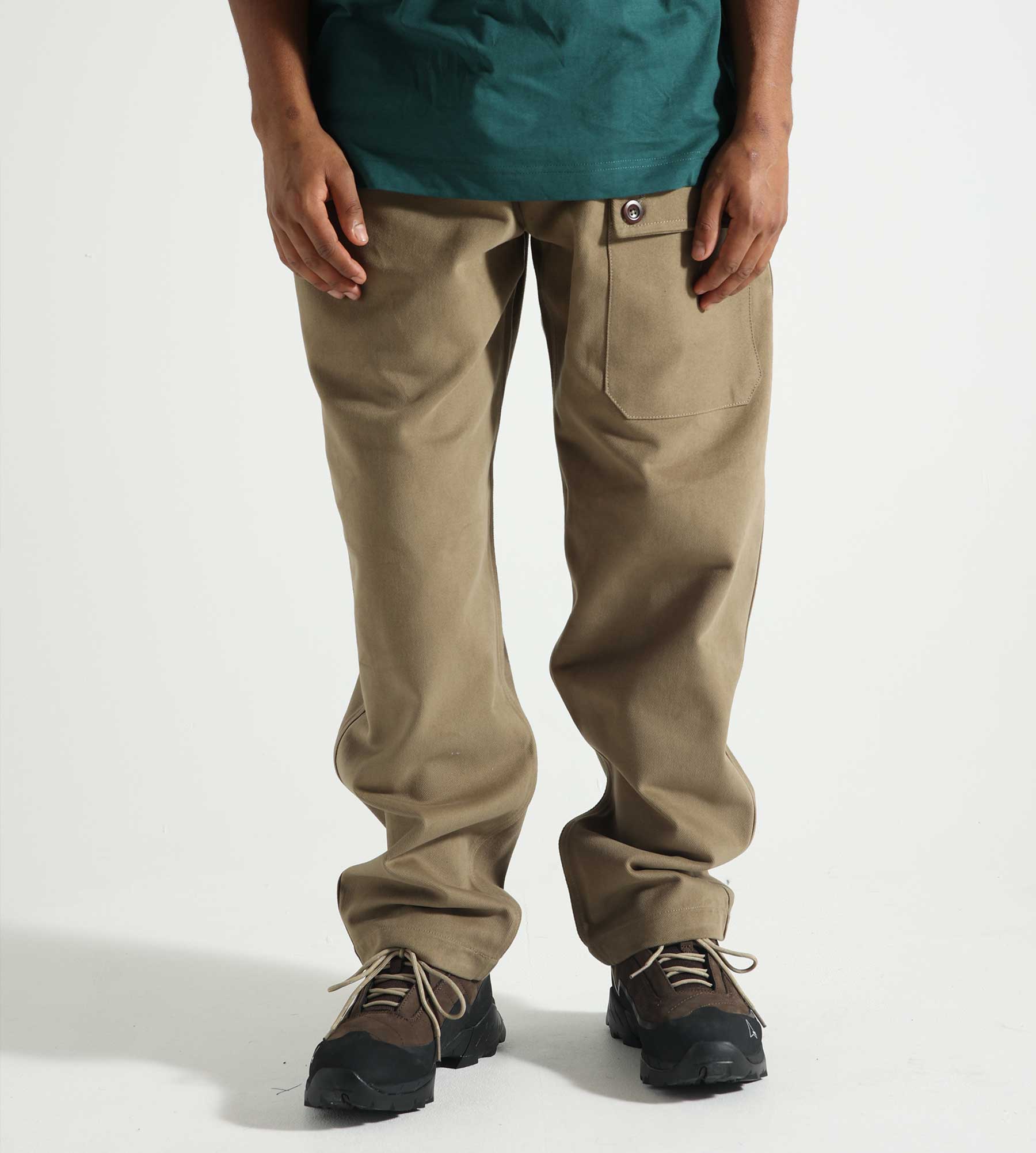 Café-Mountain Reverse Panel Work Pant Washed Limestone