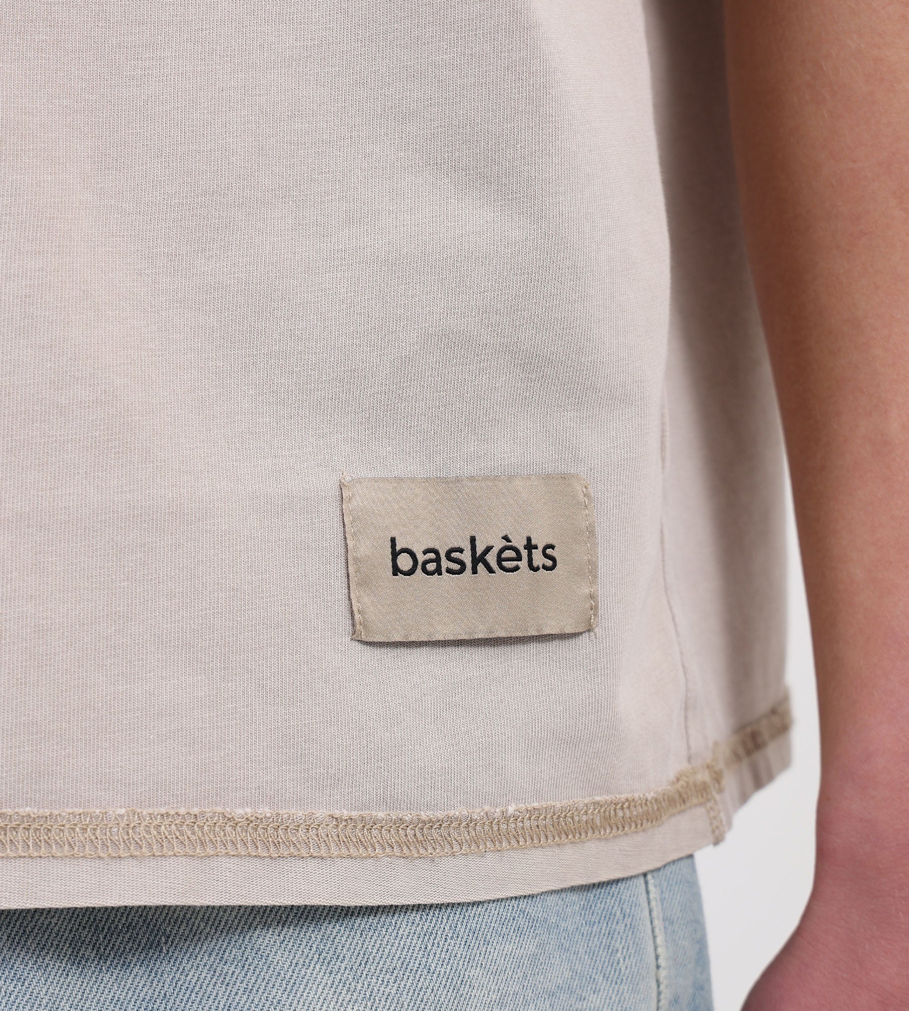Baskèts Reversed Garment Dye Tee Sand - Baskèts - Clothing