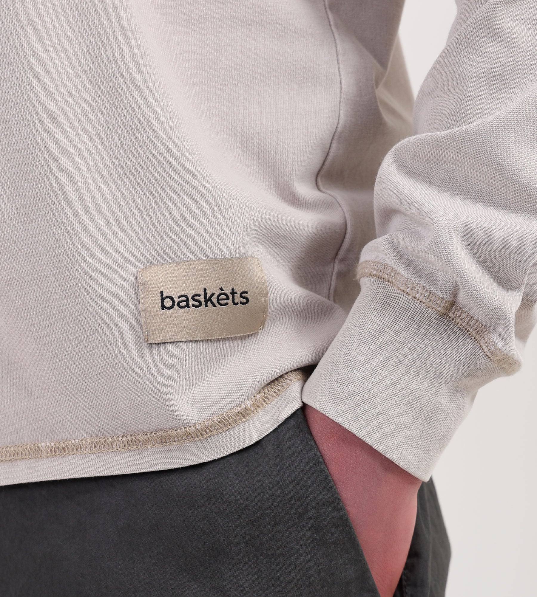 Baskèts Reversed Garment Dye Longsleeve Sand - Baskèts - Clothing