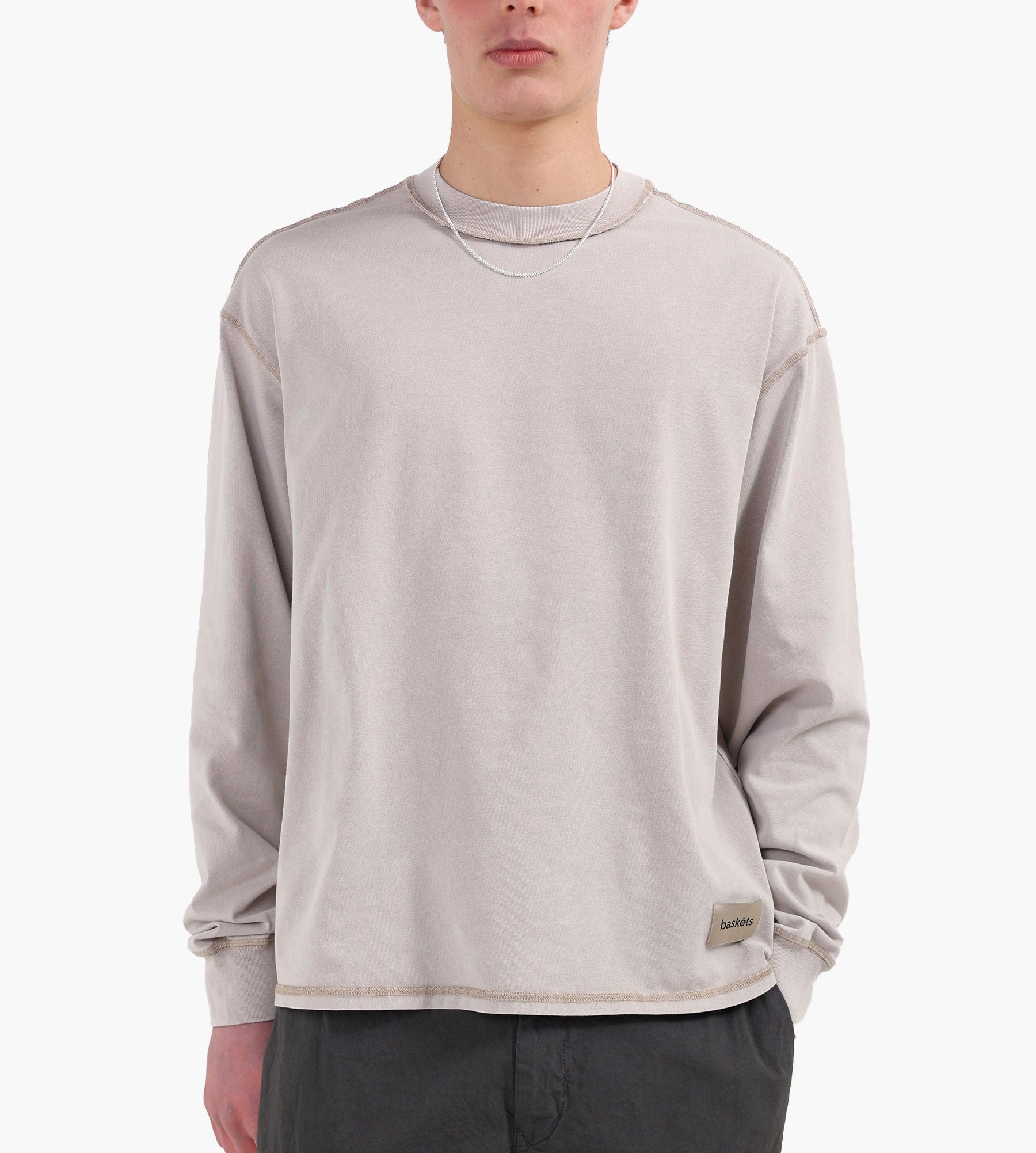 Baskèts Reversed Garment Dye Longsleeve Sand - Baskèts - Clothing
