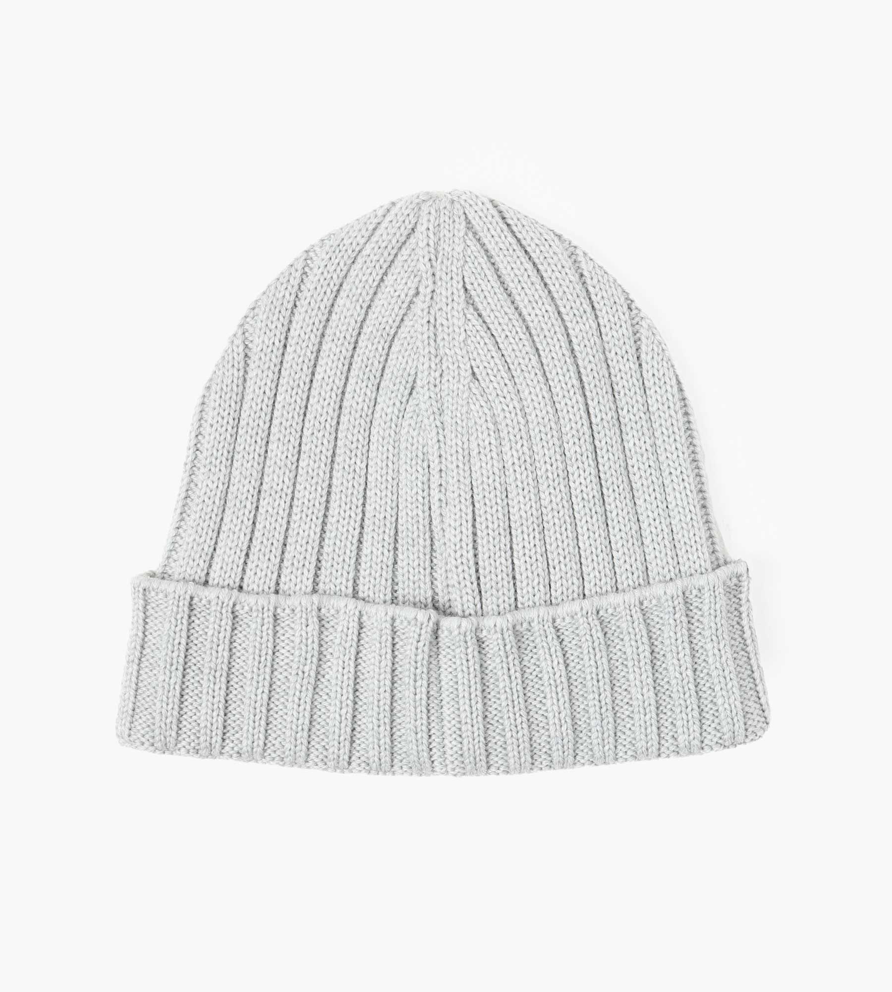 C.P. Company Extra Fine Merino Wool Logo Beanie Moon Melange