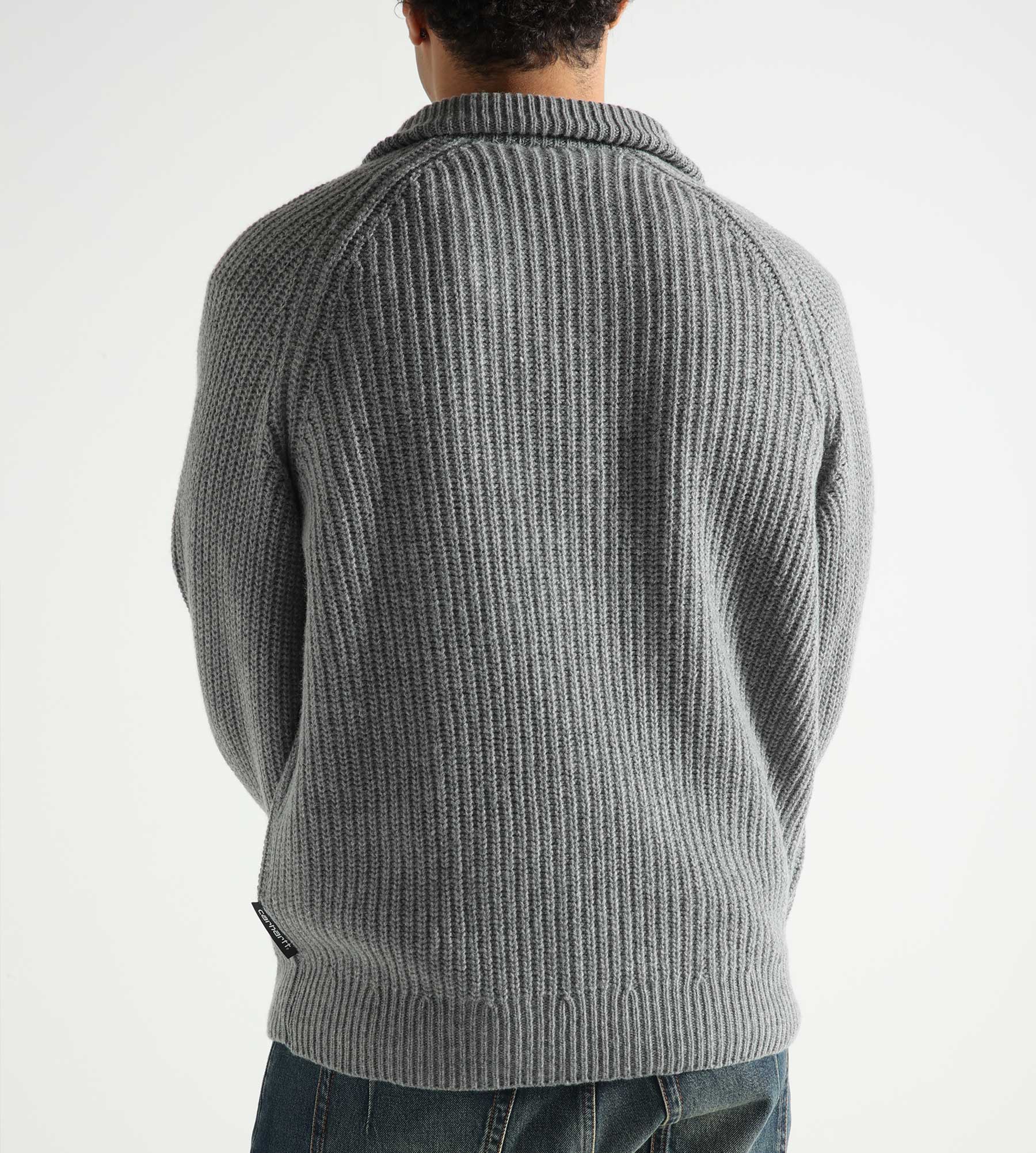 Carhartt WIP Marlon Half Zip Sweater Grey Heather