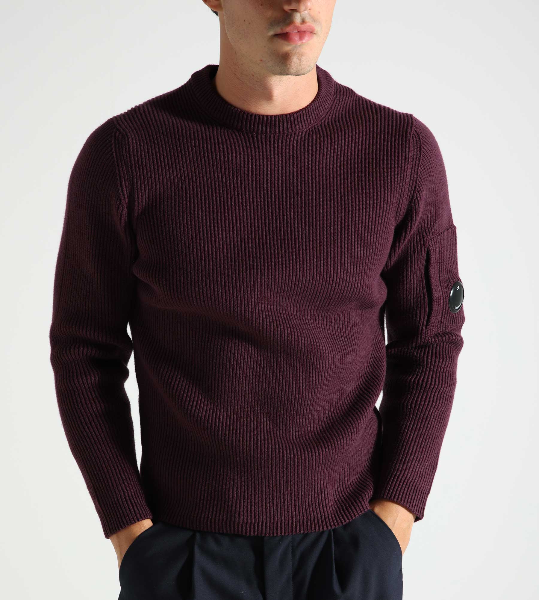 C.P. Company Full Rib Crew Neck Knit Potent Purple