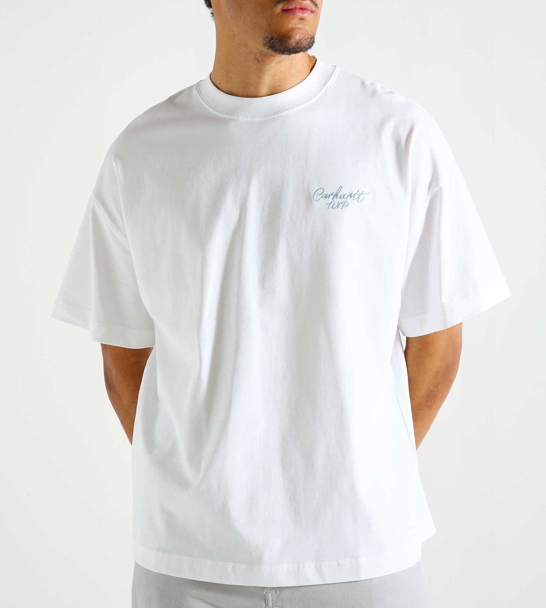 Carhartt WIP Signature Script T-Shirt White Dusty Ice