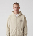 Carne Bollente Dot Connector Zip-up Hoodie Beige