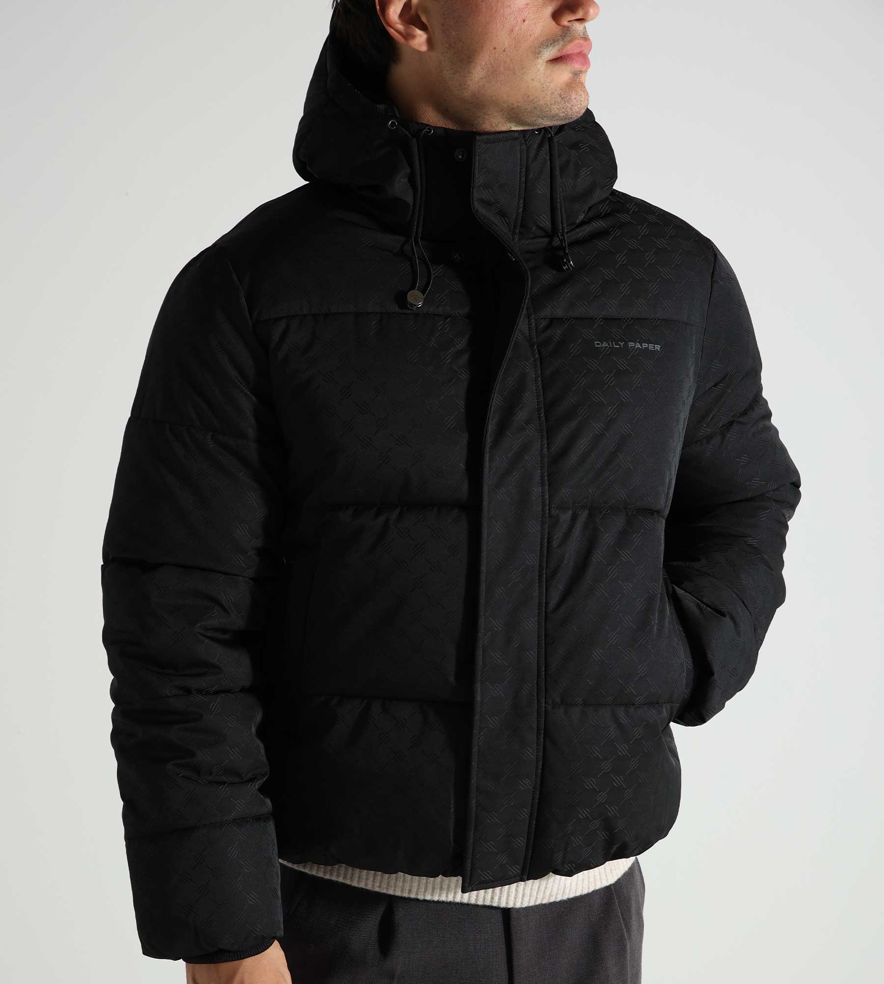 Daily Paper Monogram Puffer Jacket Black