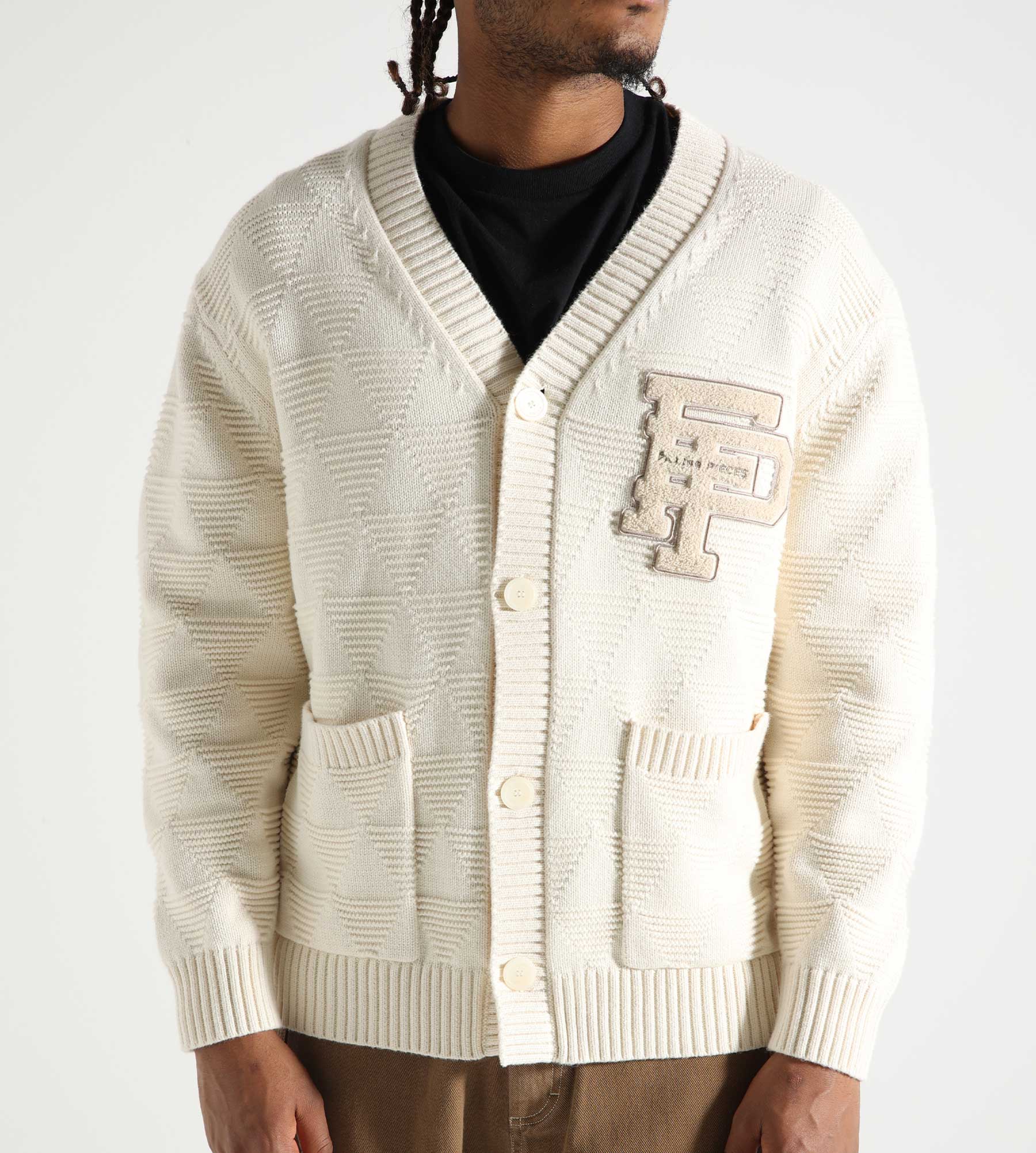 Filling Pieces Varsity Cardigan Antique White