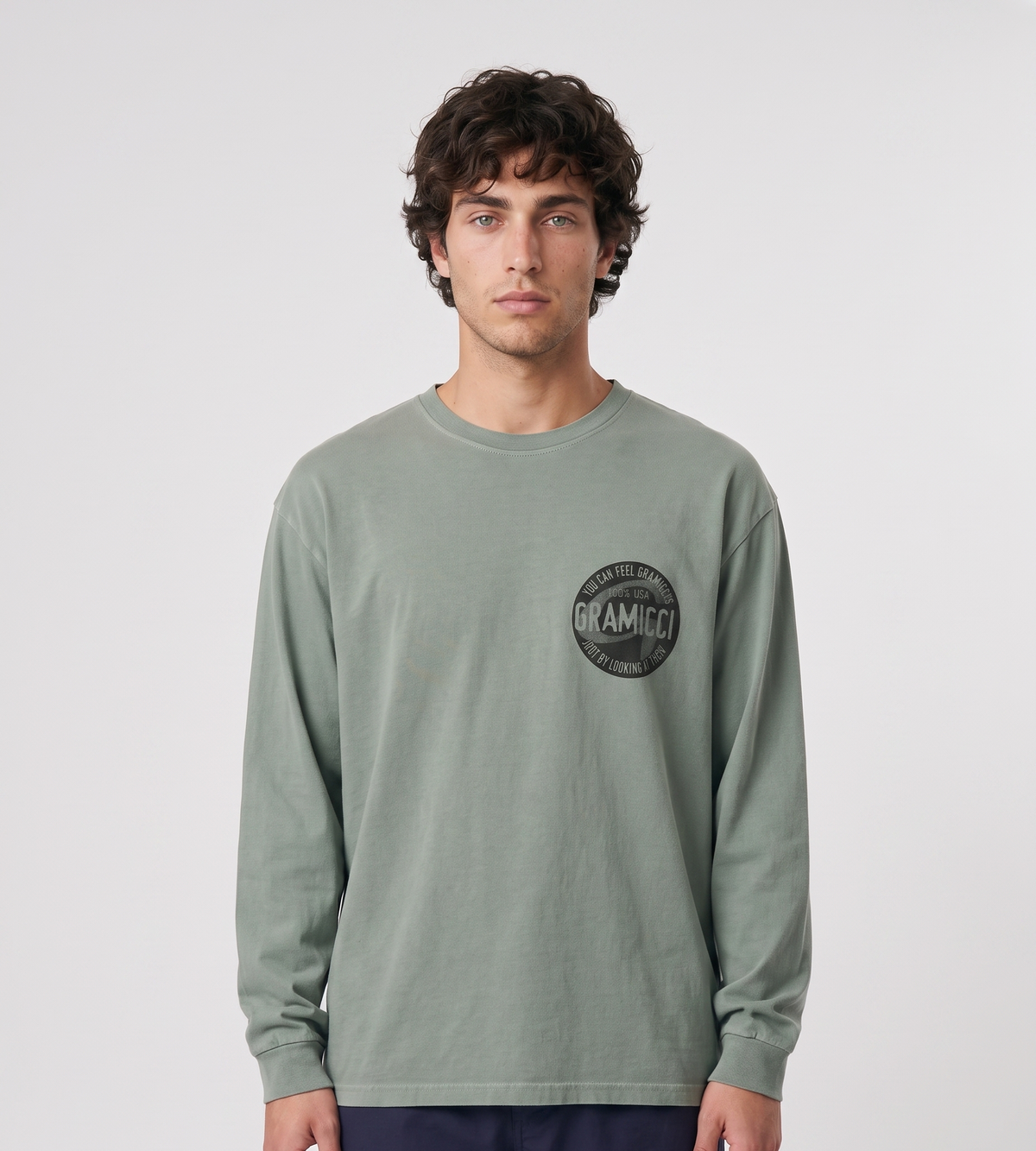Gramicci Icon Longsleeve Pigment Dyed Sage Pigment