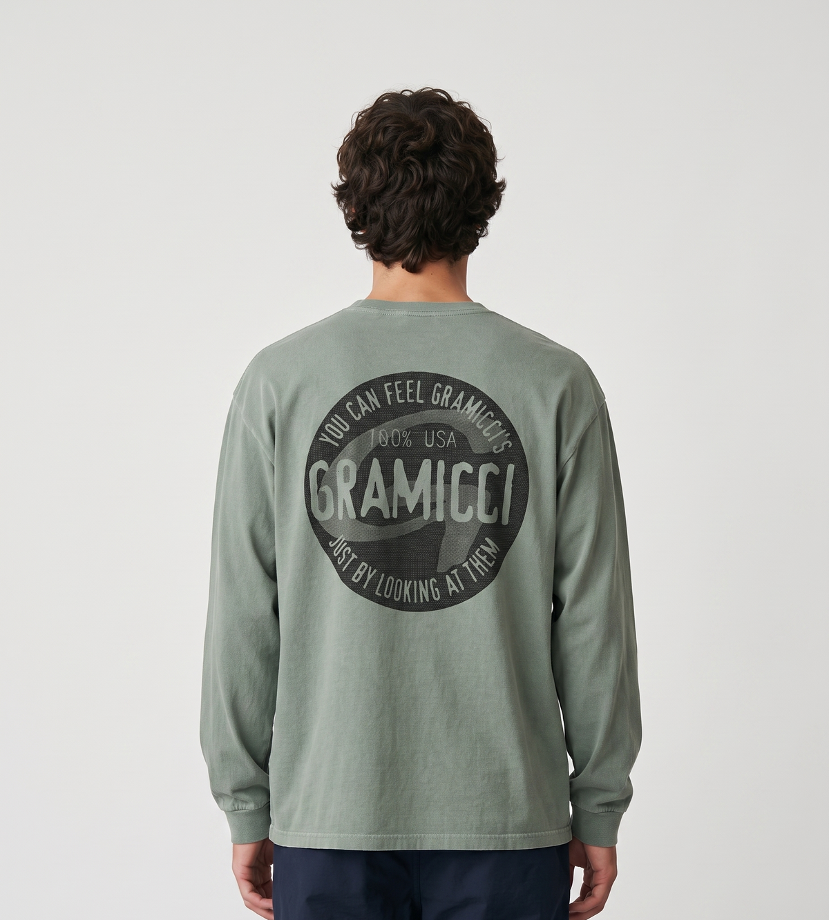 Gramicci Icon Longsleeve Pigment Dyed Sage Pigment