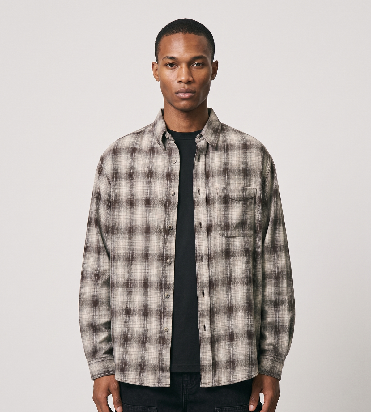 Gramicci Piled Flannel Shirt Slate