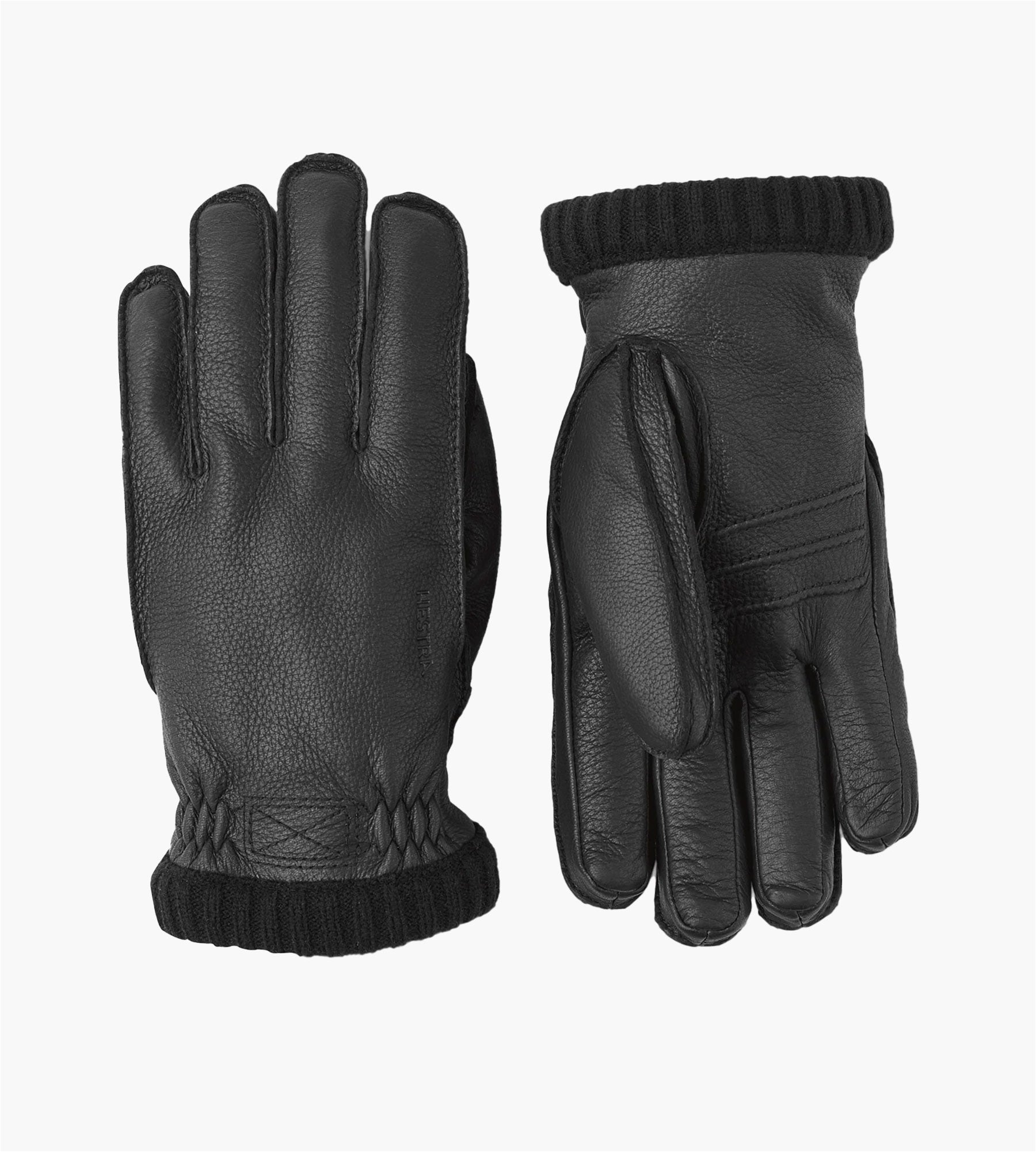 Hestra Deerskin Primaloft Rib Black