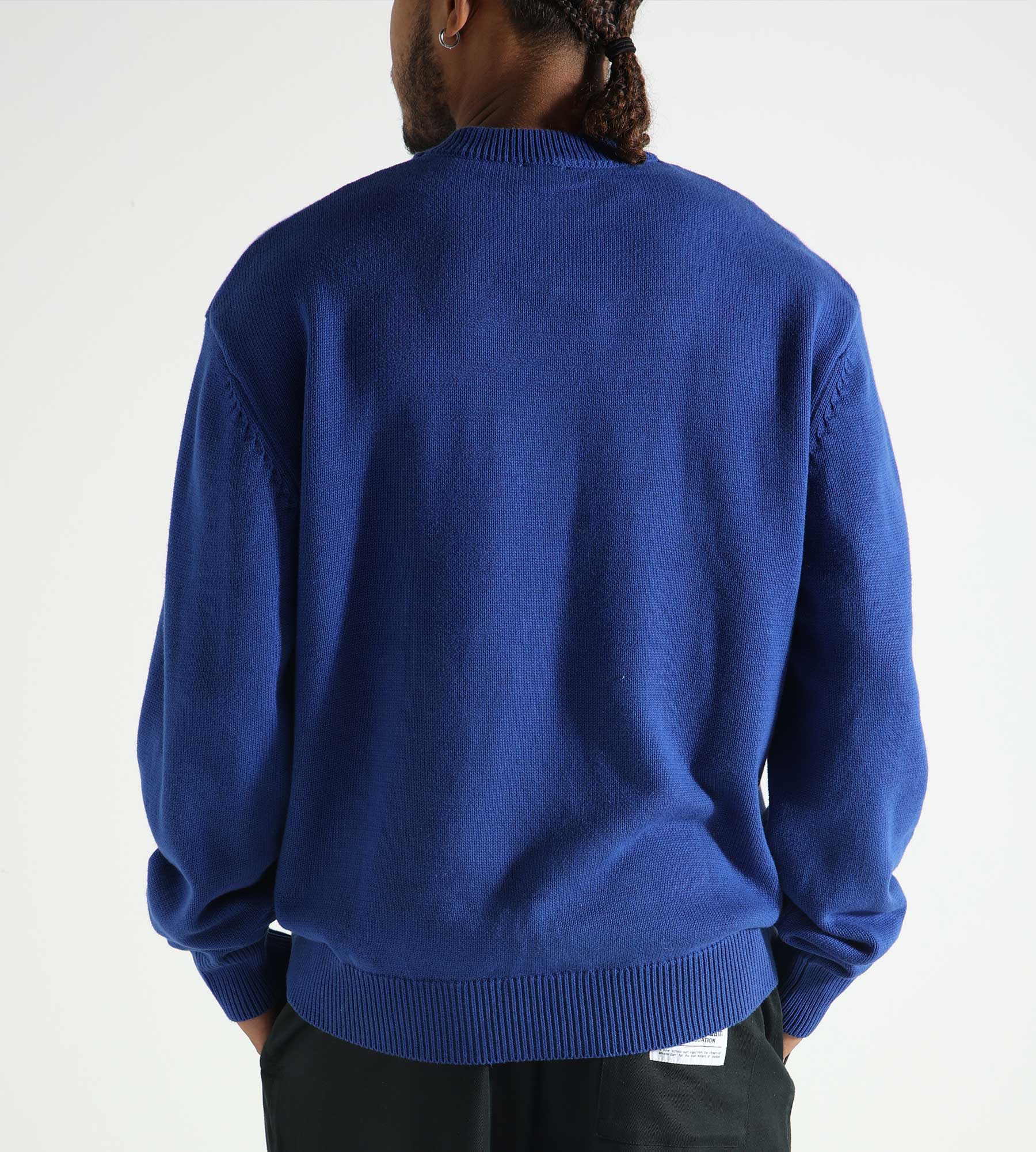 Lack of Guidance David Knit Sweater Cobalt