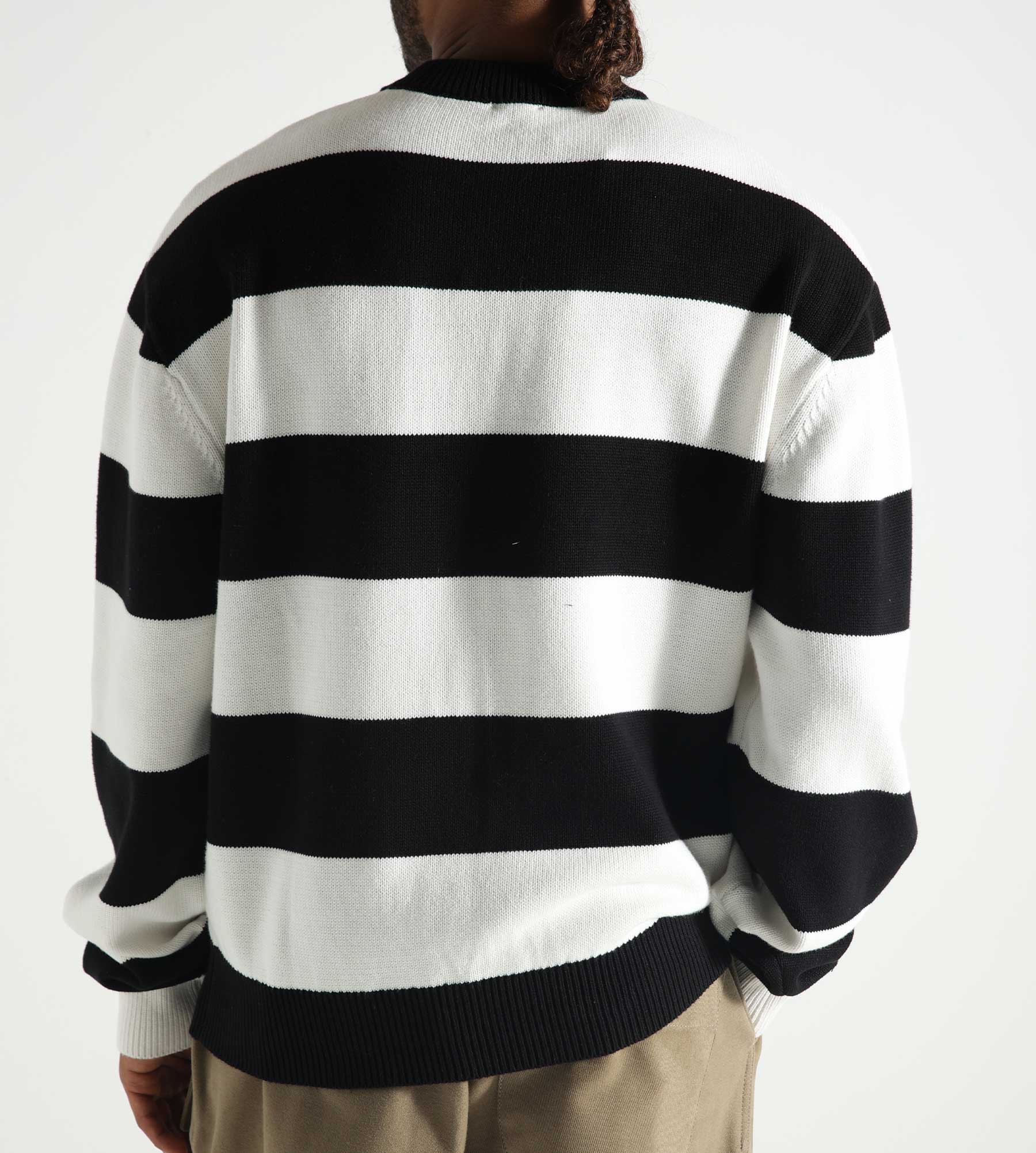 Lack of Guidance Gabriel Knit Sweater Black White