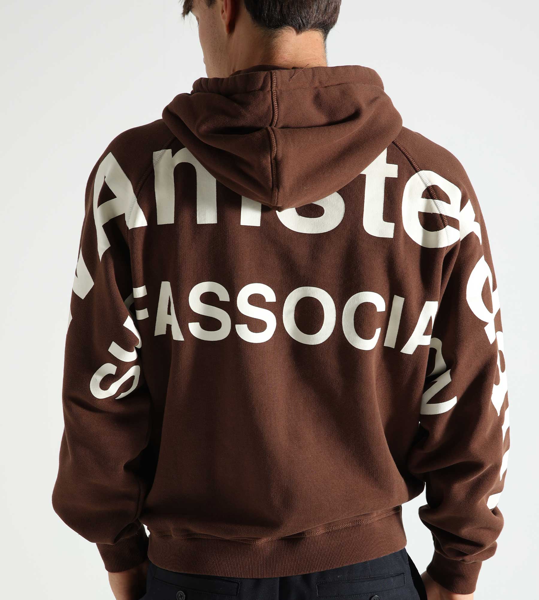 New Amsterdam Surf Association Logo Line Hoodie Brown