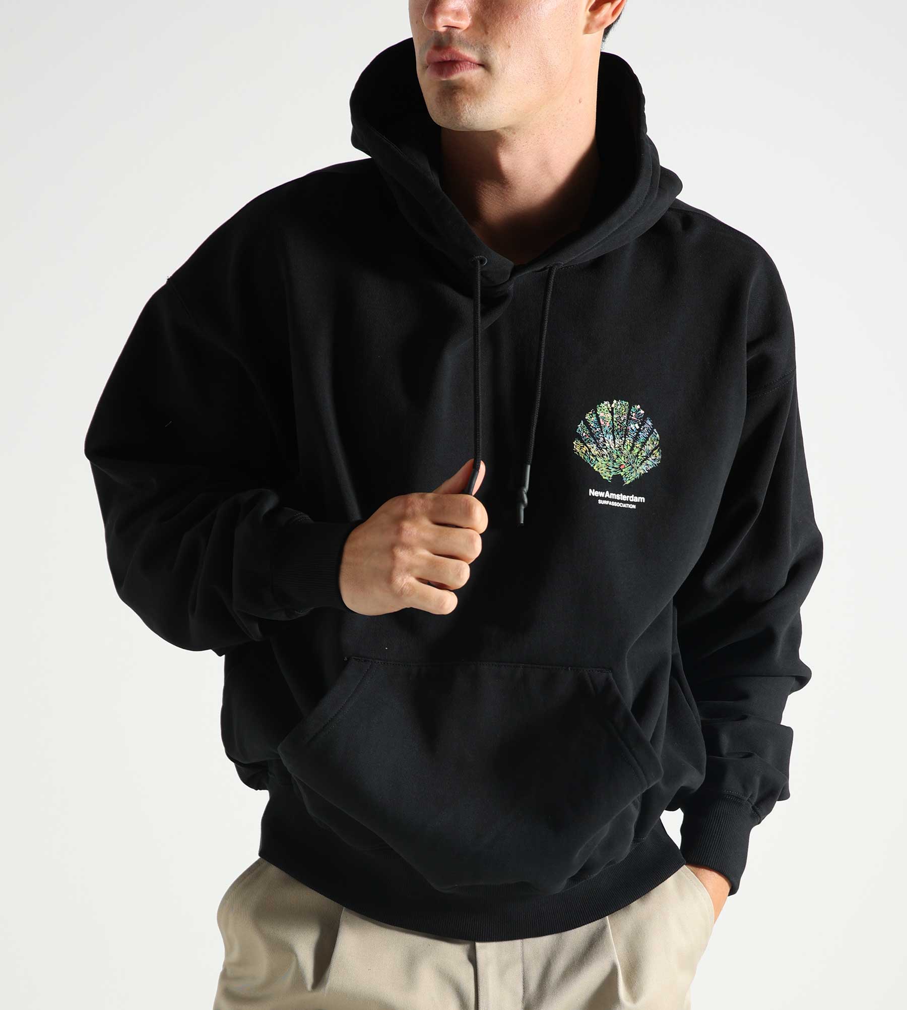 New Amsterdam Surf Association Tall Grass Hoodie Black