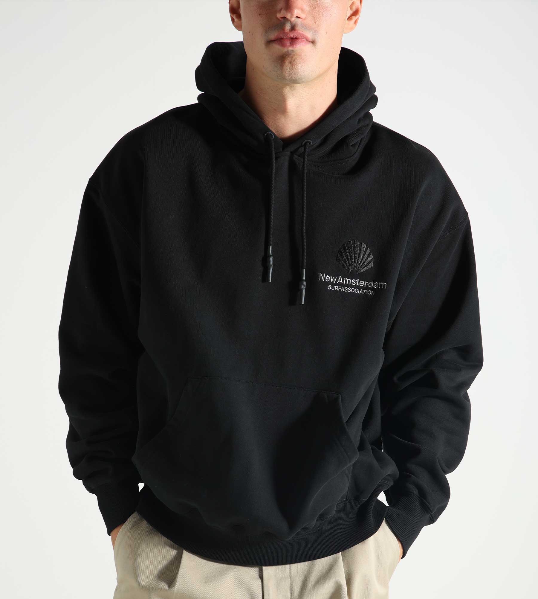 New Amsterdam Surf Association Logo Hoodie Black