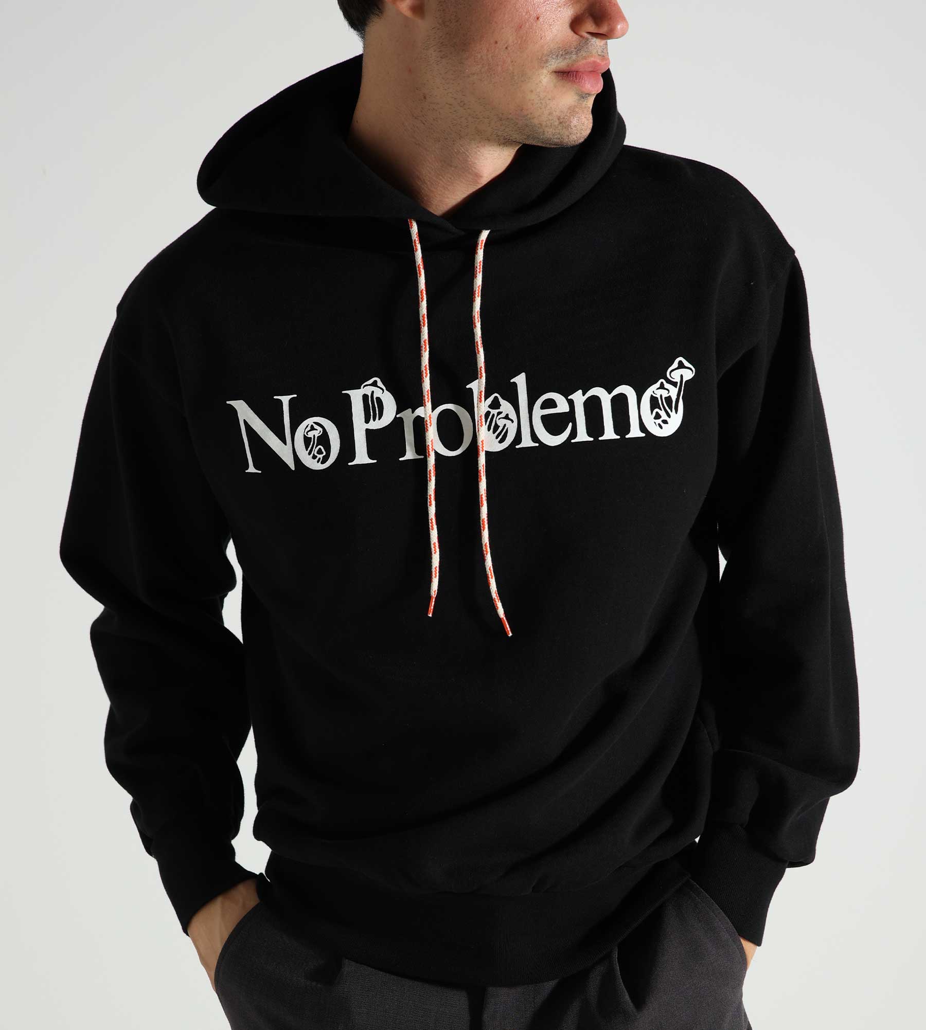 No Problemo Funghi Problemo Hoodie Black Burgundy